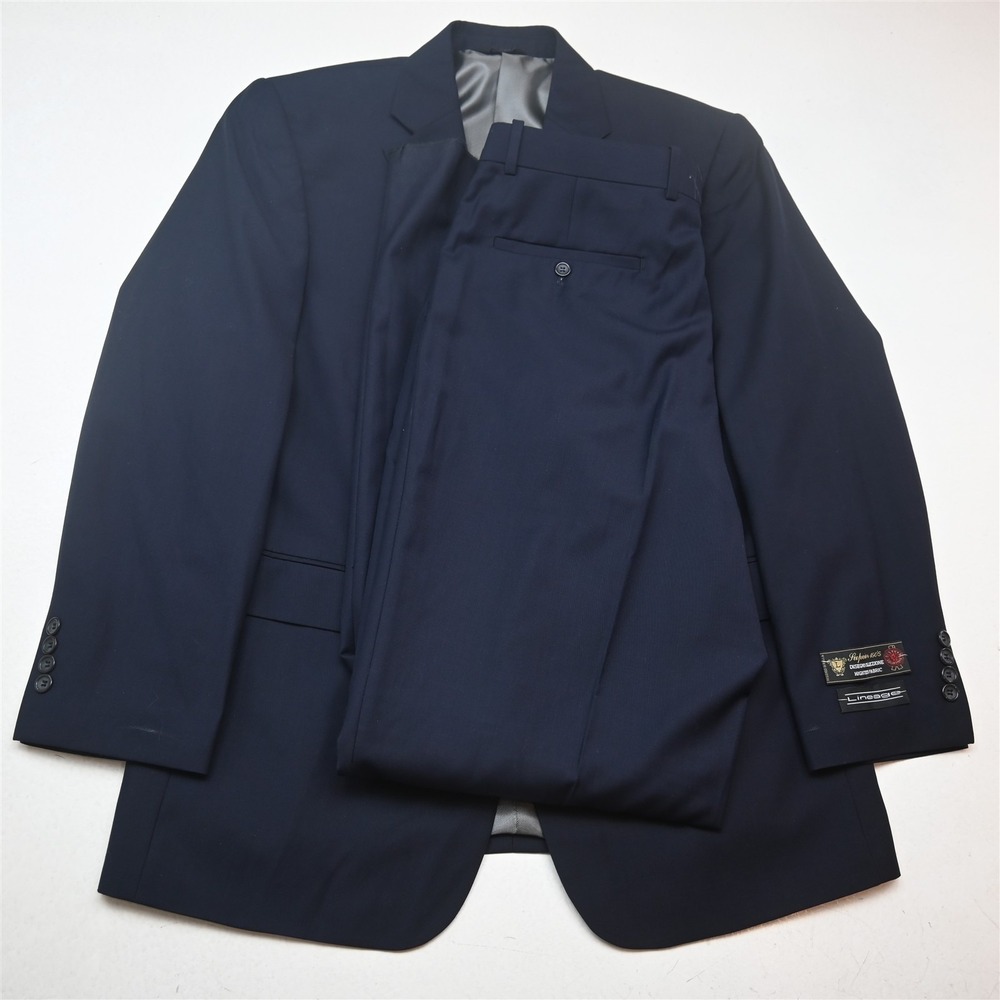 NEW Lineage 42R 36x36 Navy Blue Charles Mens Jacket Pants Suit